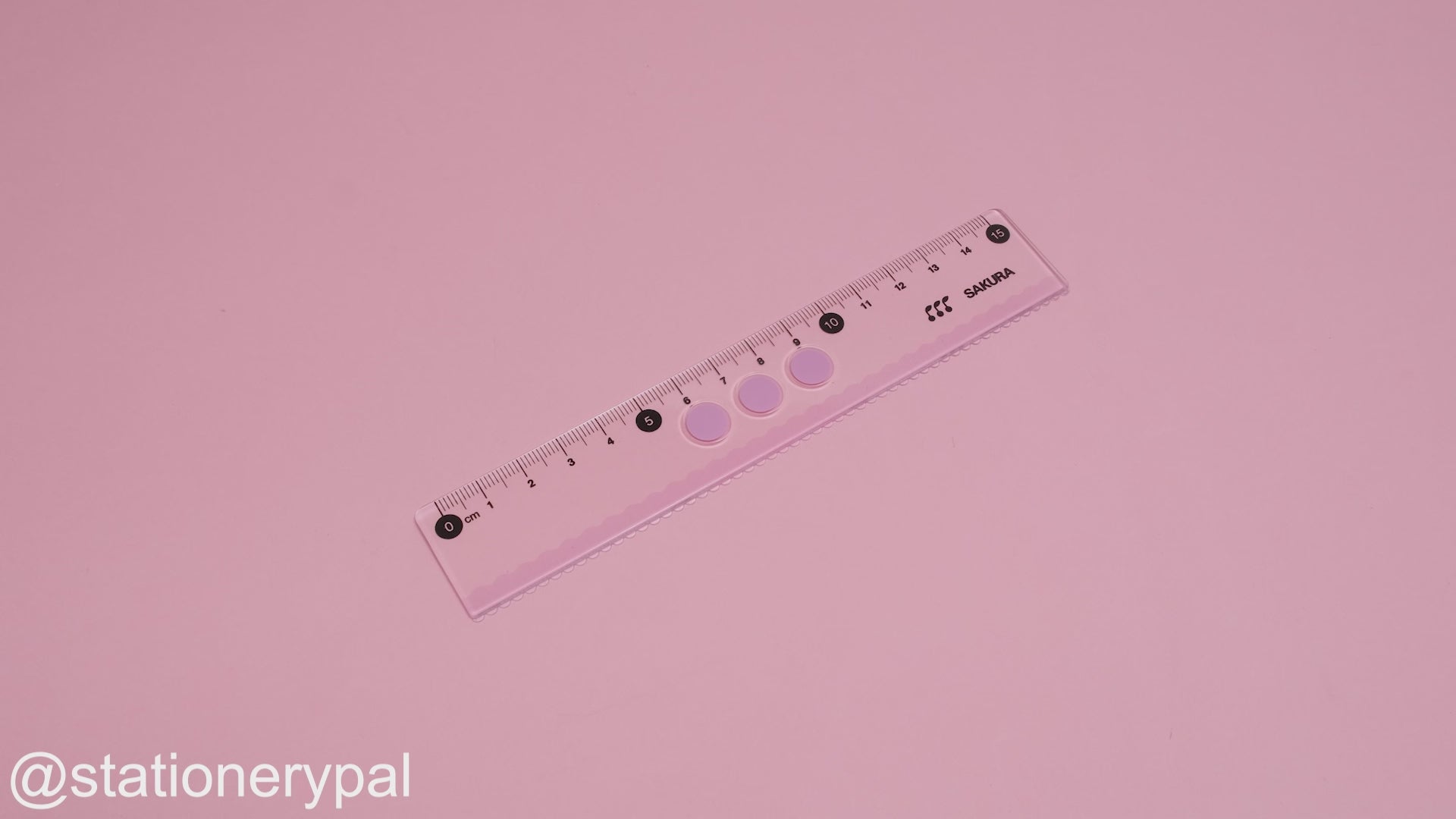 Sakura Line Ruler - 15 cm - Purple