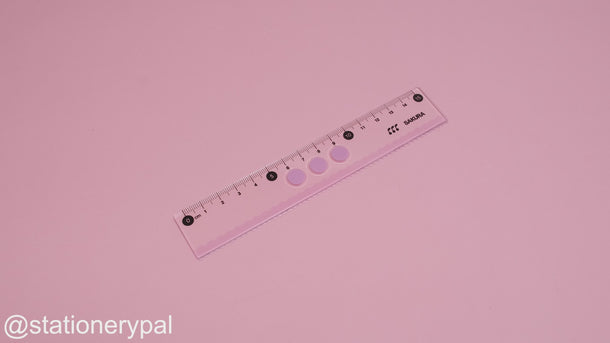 Sakura Line Ruler - 15 cm - Purple
