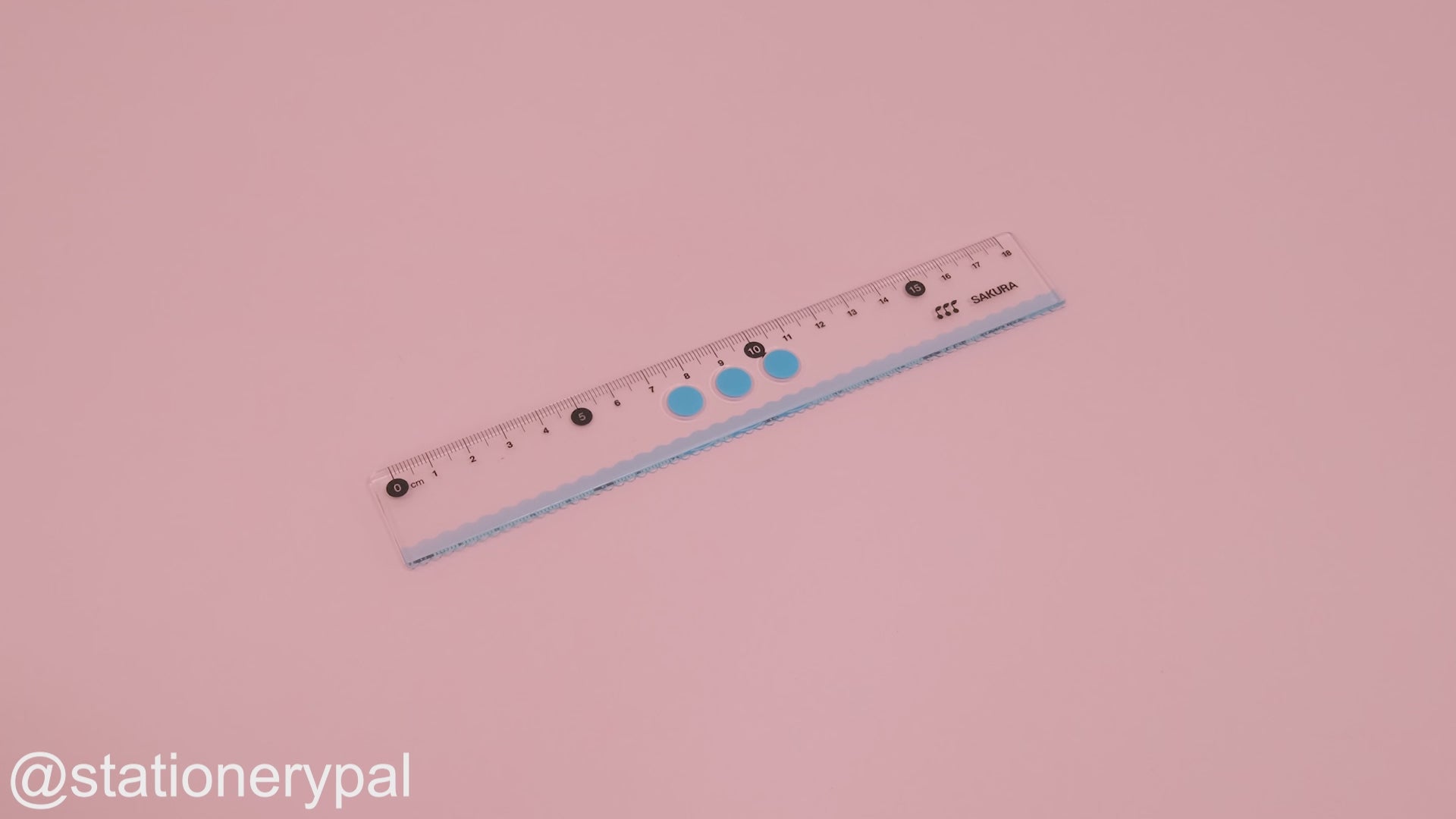 Sakura Line Ruler - 18 cm - Blue
