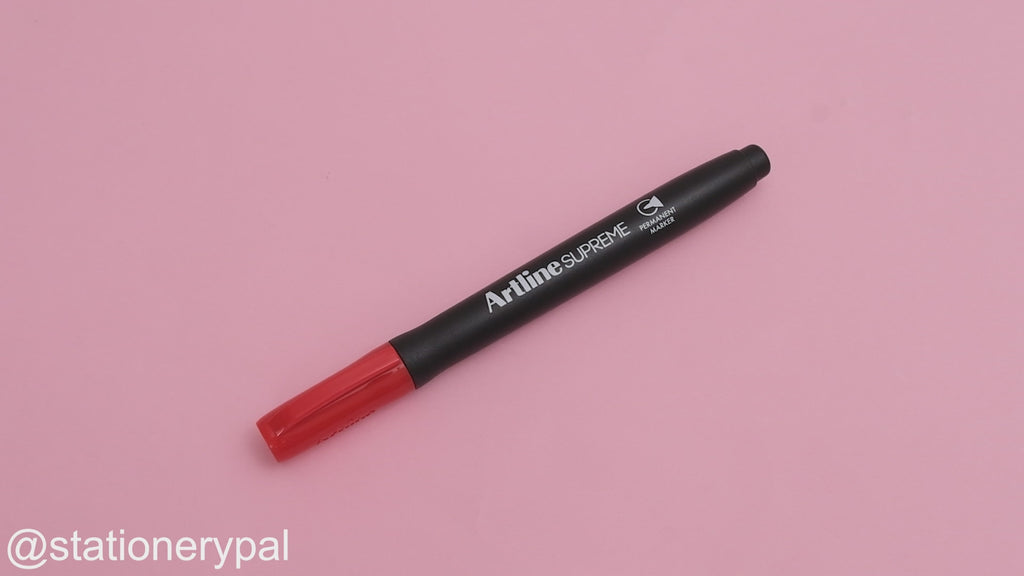 Shachihata Artline Supreme Permanent Marker - 1.0 mm - Red