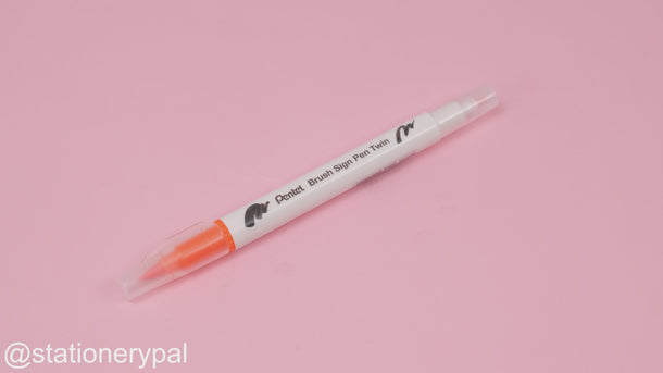 Pentel Brush Sign Pen Twin – Orange