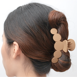 Acrylic Round Hair Claw - Coffee