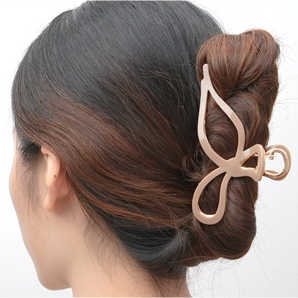 Bowknot Hair Claw - Khaki