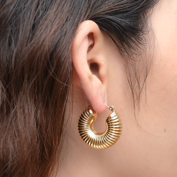 Chunky Croissant Hoop Earrings