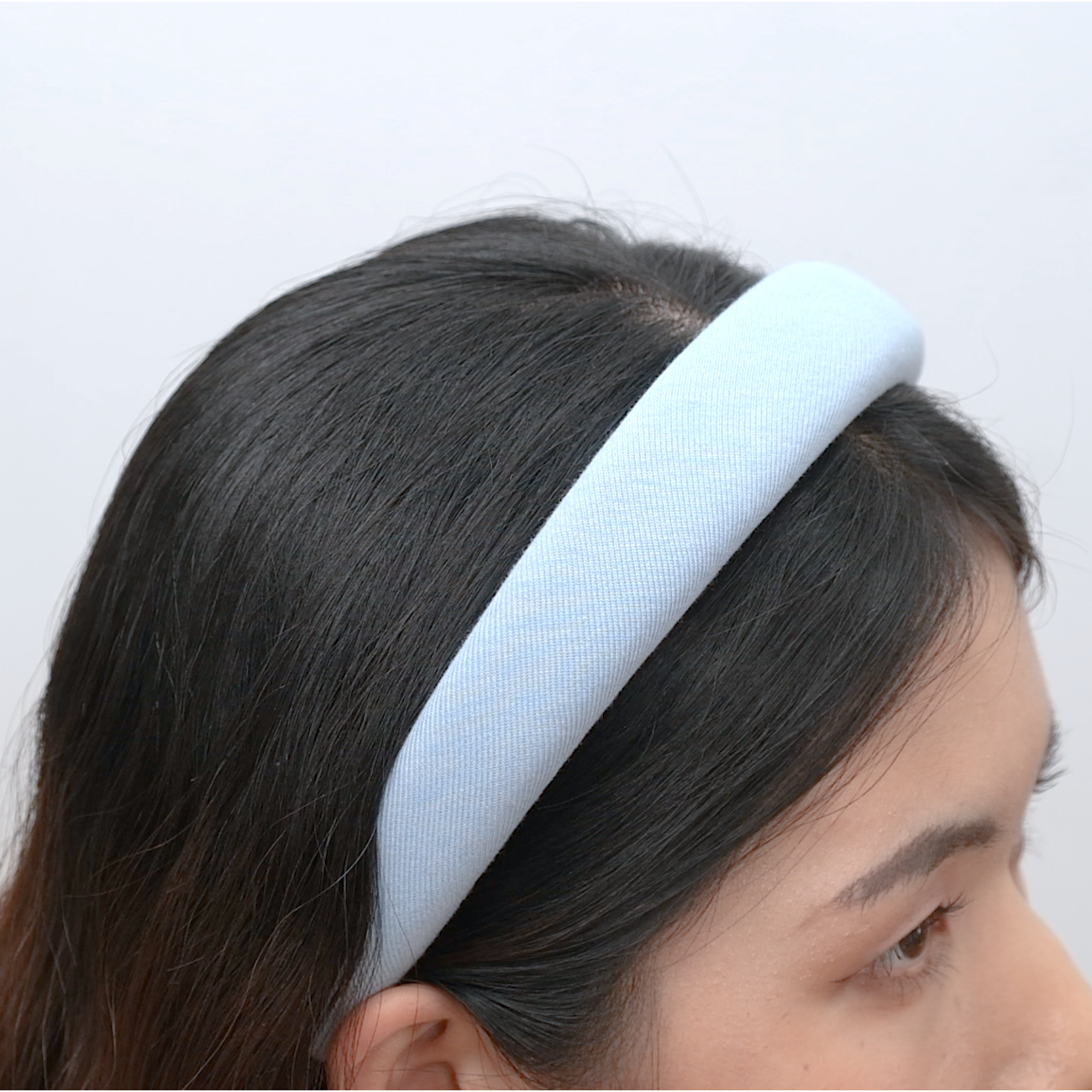 Cream Blue Headband