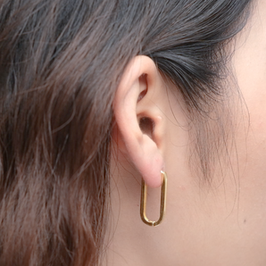 Gold Orla Midi Vermeil Hoop Earrings