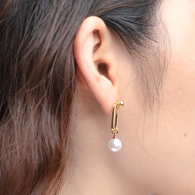 Modern Pearl Studded Tube Earrings – Bling Box