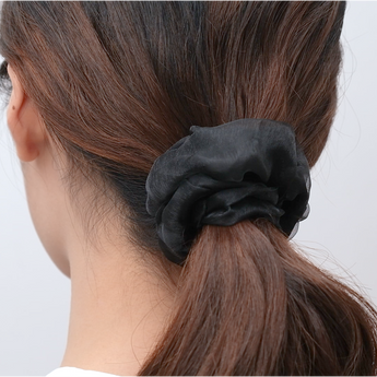 Tulle Hair Scrunchie - Black