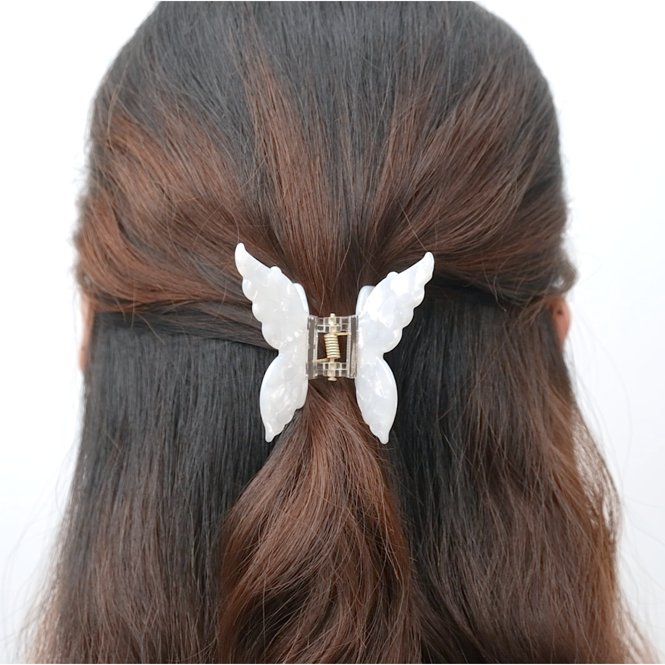 White Butterfly Hair Claw
