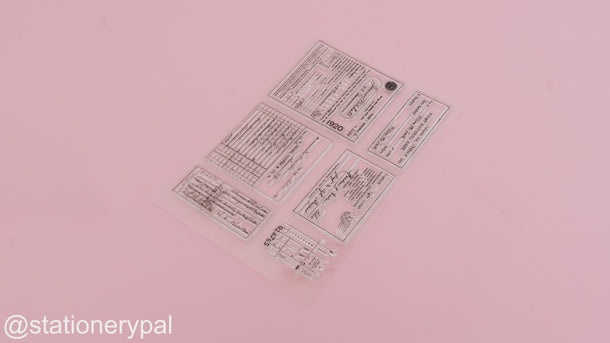 Retro Vintage Clear Silicone Stamp - Receipt