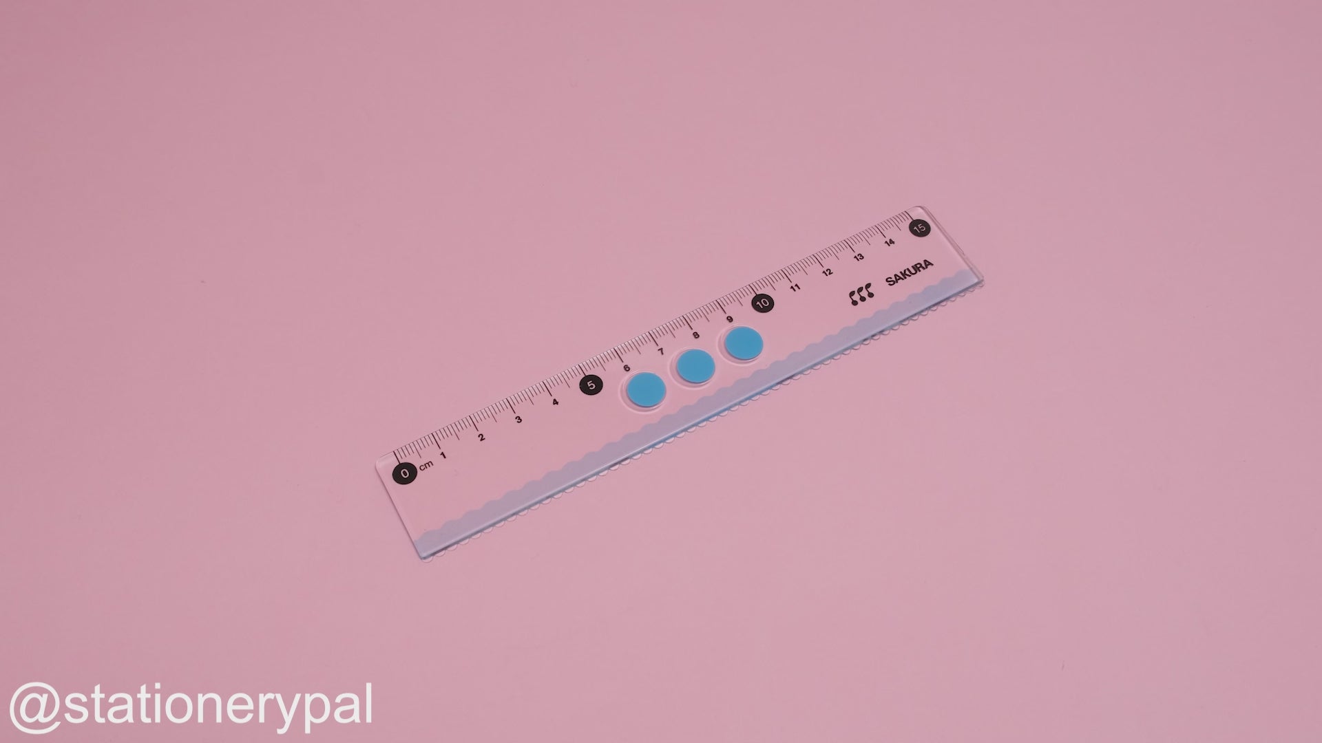 Sakura Line Ruler - 15 cm - Blue