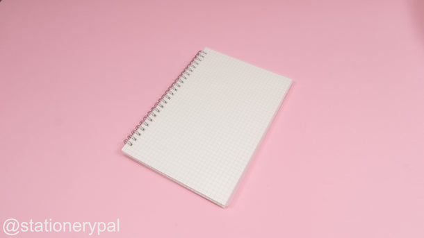 Matte Cover Spiral A5 Grid Notebook