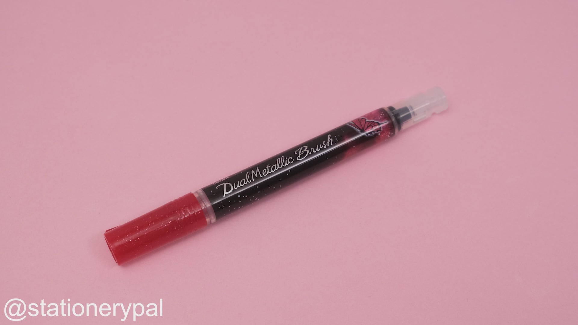Pentel Dual Metallic Brush Pen - Pink + Metallic pink