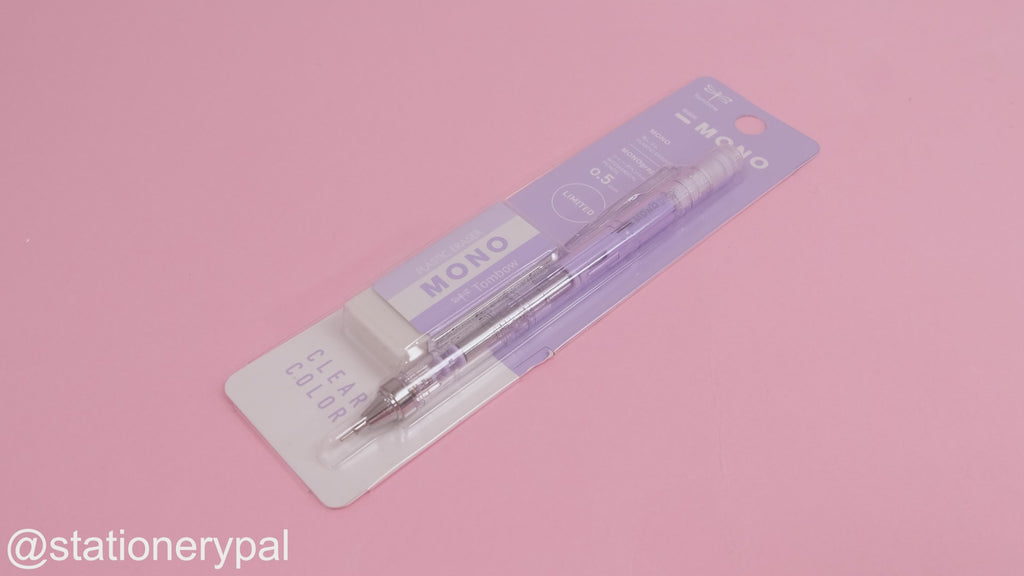 Tombow MONO Graph Clear Color Mechanical Pencil Set - 0.5mm - Clear Purple