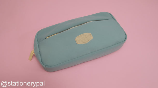 Double-Layer Retro Pencil Case - Mint