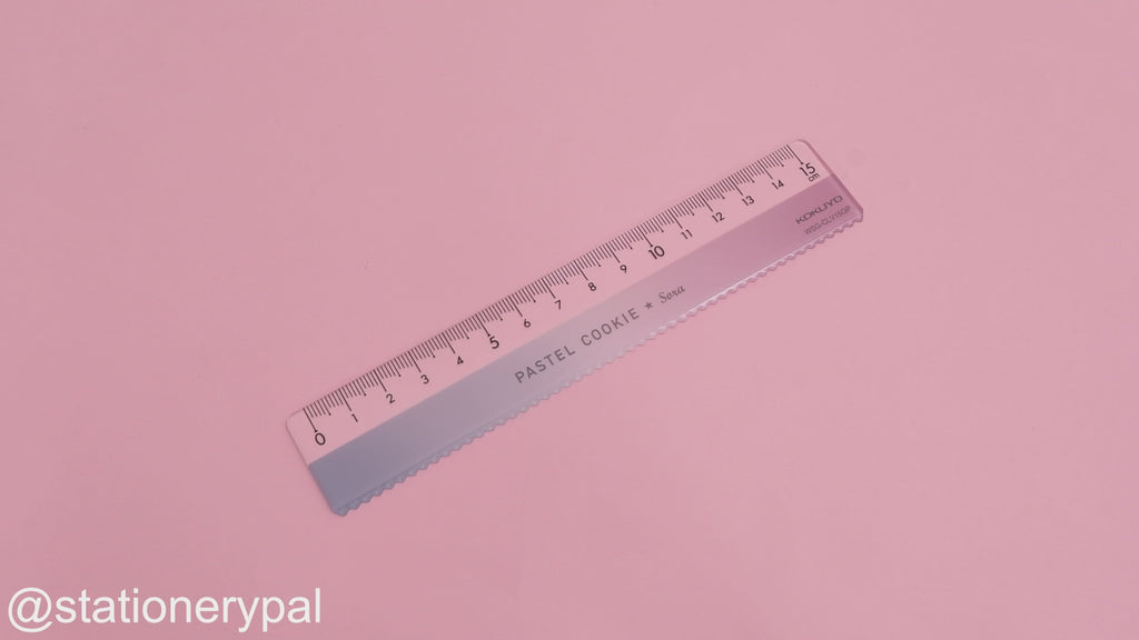 Kokuyo Pastel Cookie Ruler - 15 cm - Green Pink Gradient — Stationery Pal