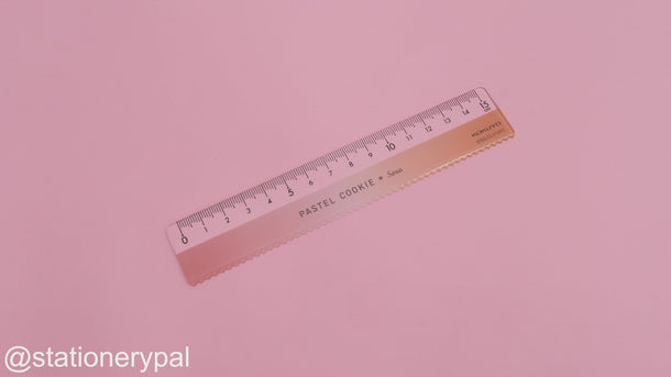 Kokuyo Pastel Cookie Ruler - 15 cm - Yellow Pink Gradient