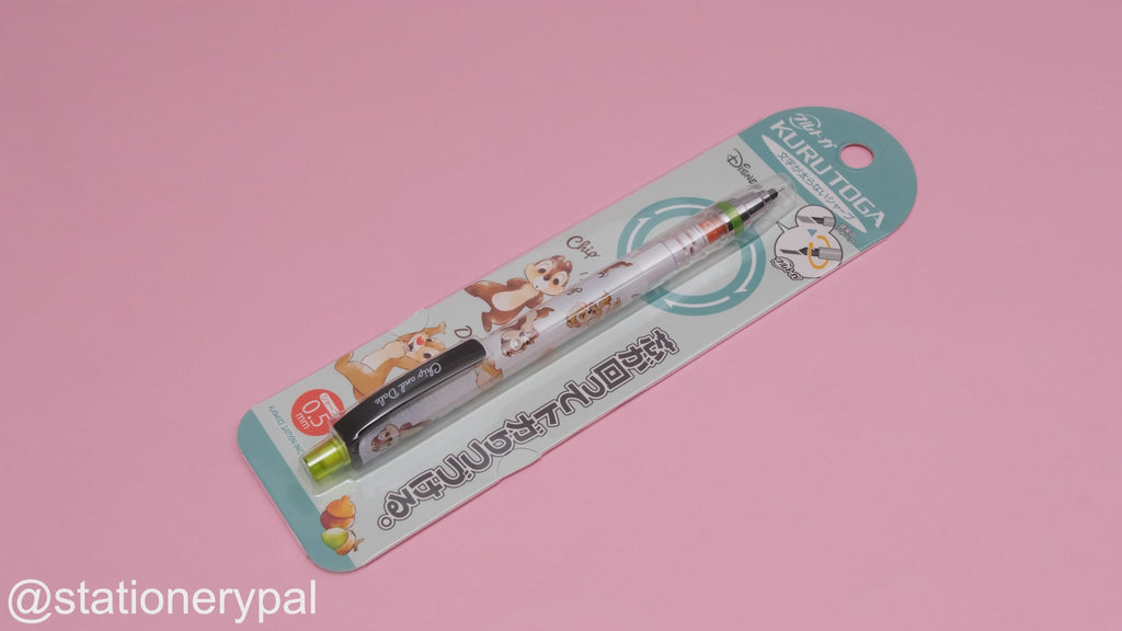 Uni-ball Kuru Toga x Disney Limited Edition Mechanical Pencil - 0.5 mm - Chip 'n Dale - Black Clip