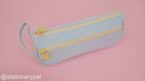 Handheld Double Layer Pencil Pouch - Light Blue