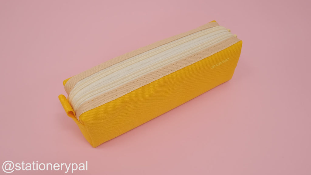 RUBBERISED PENCIL CASE - Neon Yellow