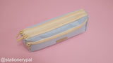 Multi-functional Dual-Zippered Pencil Case - Sky Blue