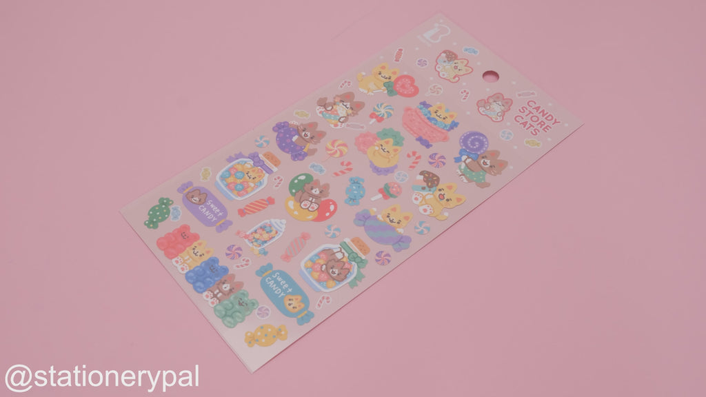 Bonito Candy Store Cats Stickers