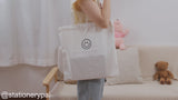 Smile Printed Tote Bag - White