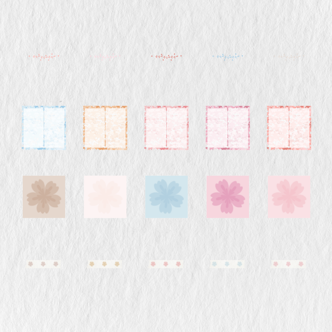 100 Digital Sakura Cherry Blossom Stickers Sticky Notes - Stationery Pal