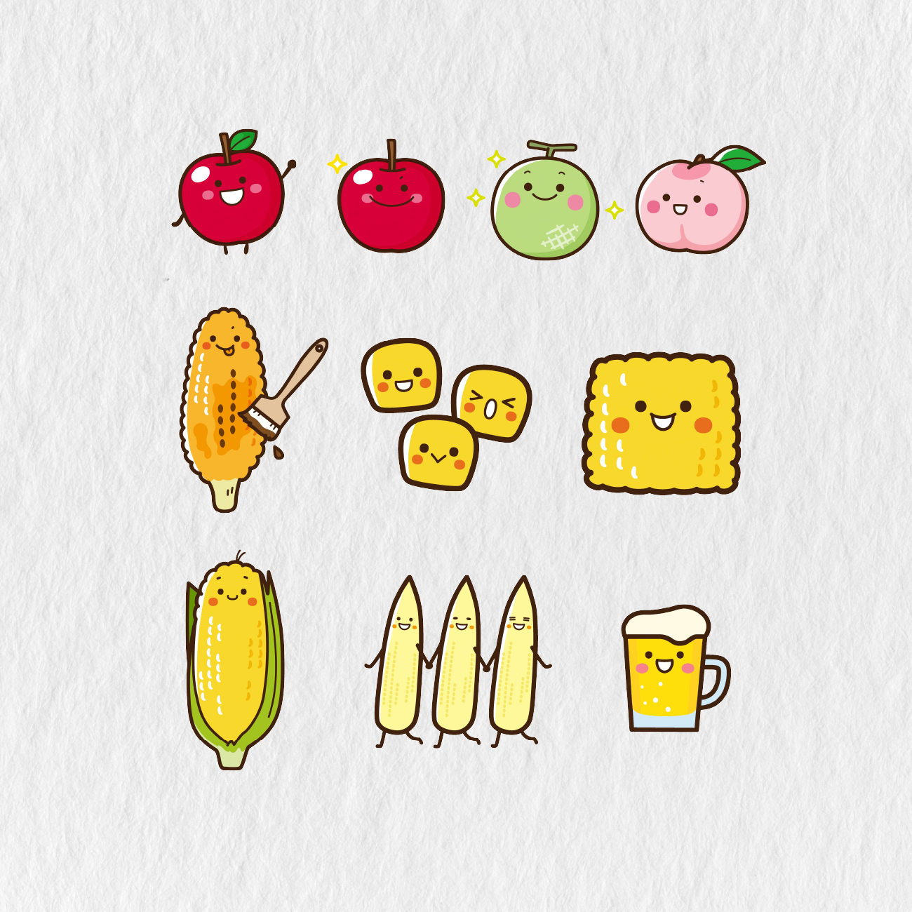 107 Cute Veggies Digital Stickers - Stationery Pal