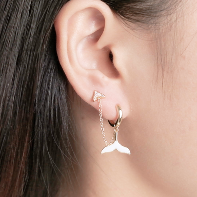 Double-pierced Fishtail Earrings