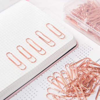 Rose Gold Paper Clip 120-Pack - Stationery Pal - Online Shop Study & Office Supplies Planner Addict Scrapbooking Bullet Journal Bujo Pens Notebooks