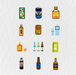 120 Japanese Beverage Digital Stickers - Stationery Pal