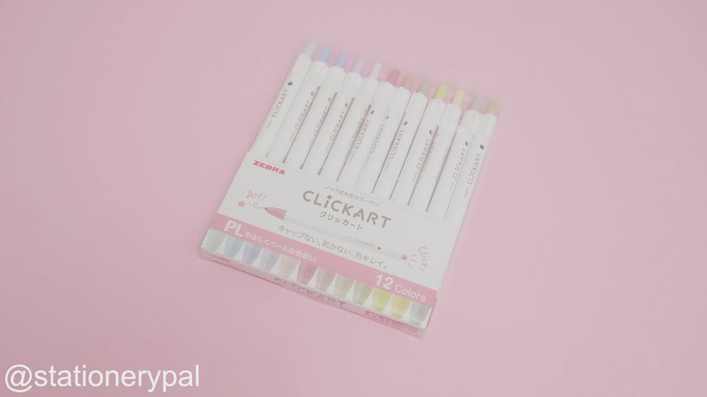 Zebra Clickart Retractable Marker - Pastel Colors Powder Pink