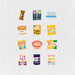 128 Snack Beverage Digital Stickers - Stationery Pal