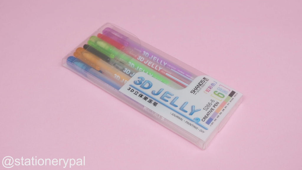  LASULEN 3D Jelly Pen, Magical Drawing Pens, 3D Glossy Jelly Pens,  3D Colorful Jelly Pen Set, Drawing Pens-12pcs : Office Products
