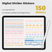 150 Digital Divider Stickers - Stationery Pal