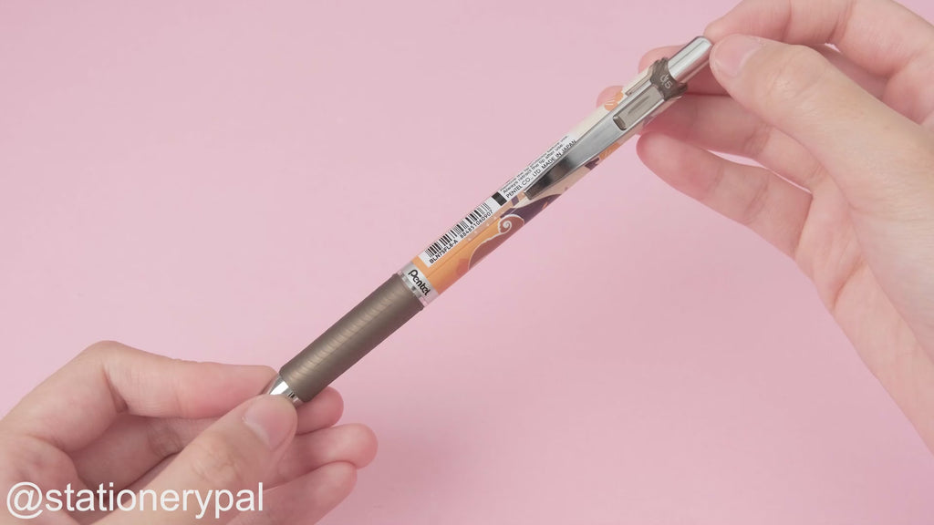 Pentel EnerGel Fall-themed Limited Edition Gel Pen - 0.5 mm - Brown Grip