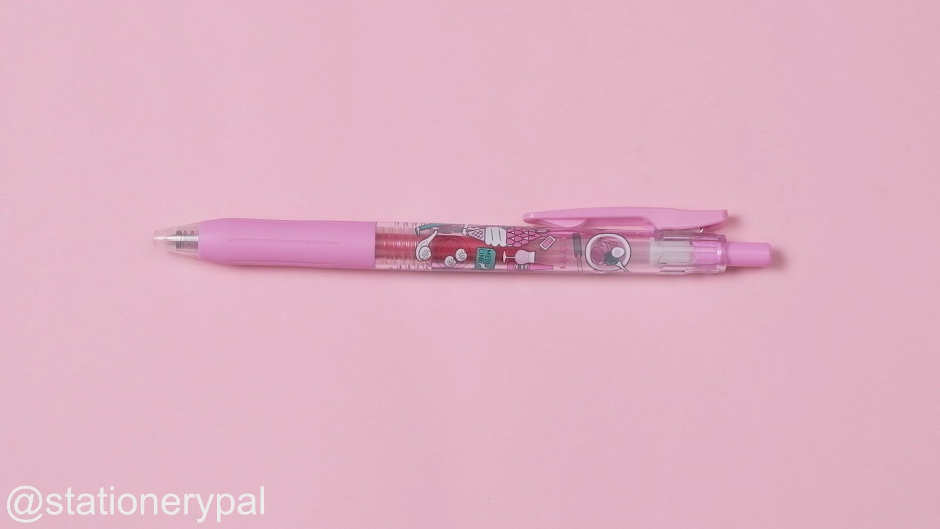 Zebra Sarasa Limited Edition Clip Gel Pen - Petit Trip Series - 0.5 mm - Light Pink