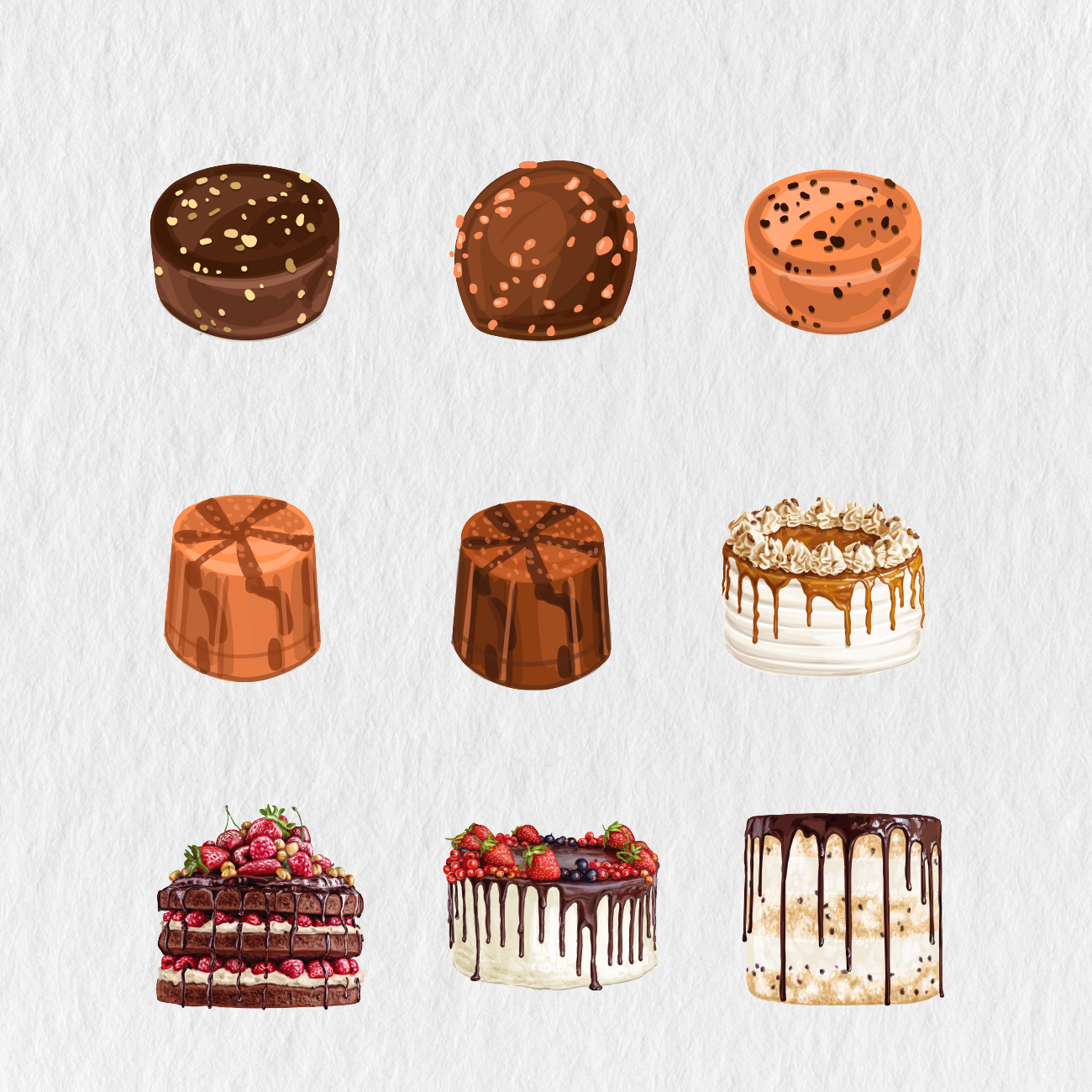 181 Dessert Doughnut Cake Pie Digital Stickers - Stationery Pal