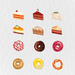 181 Dessert Doughnut Cake Pie Digital Stickers - Stationery Pal