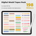 198 Digital Washi Tapes Pack - Stationery Pal
