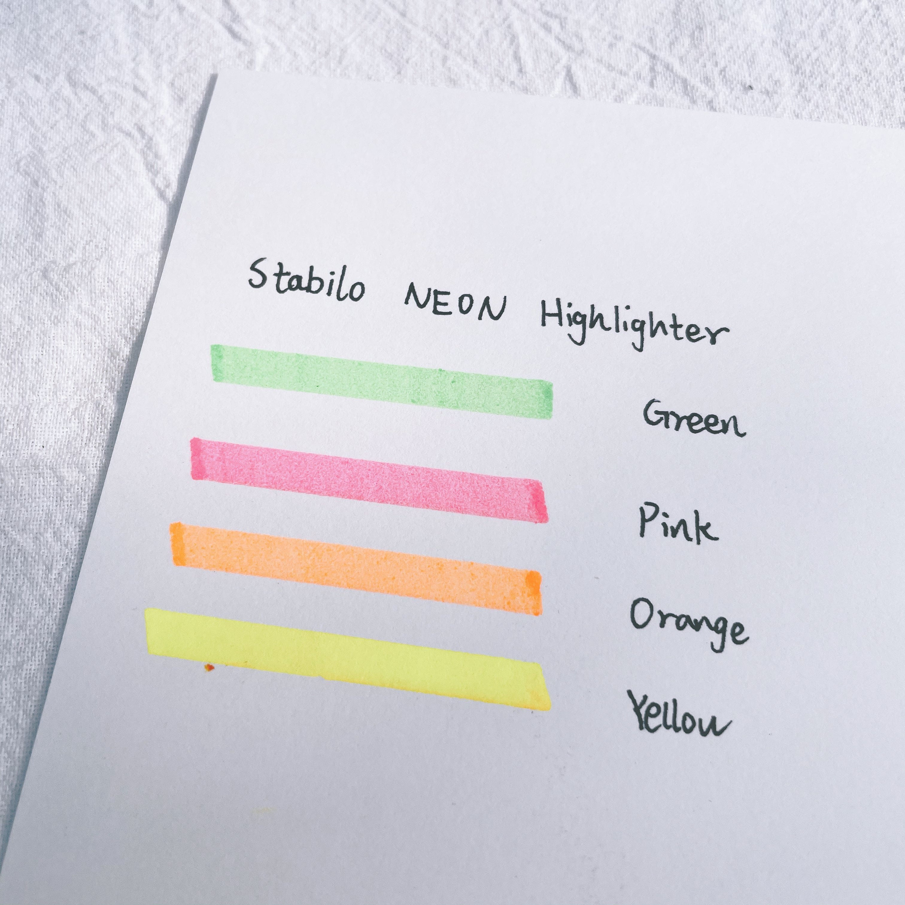 Stabilo Neon Highlighter - Green
