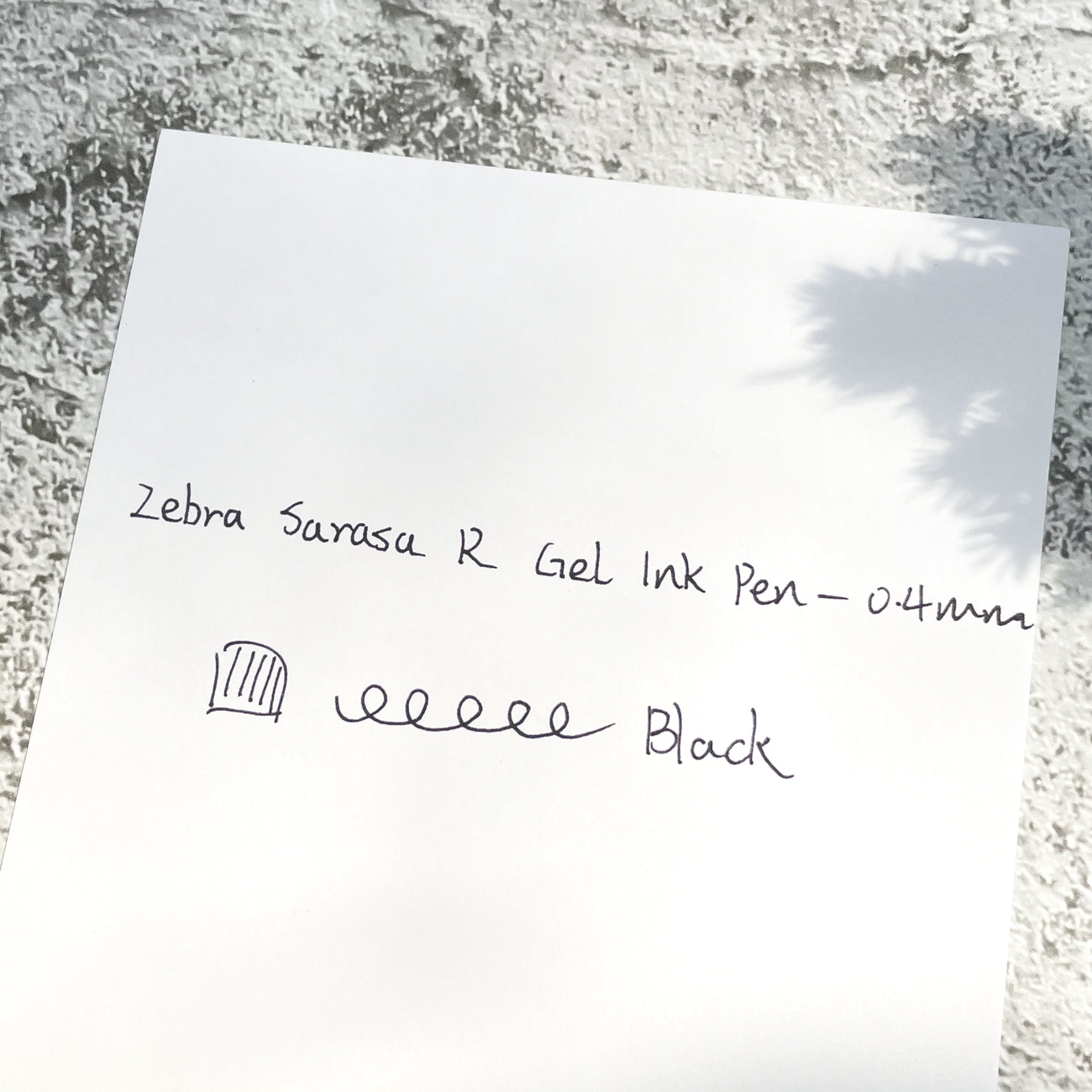 Zebra Sarasa R Limited Edition Gel Ink Pen - 0.4 mm - Black - Black Body