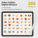 205 Asian Cuisine Digital Stickers - Stationery Pal