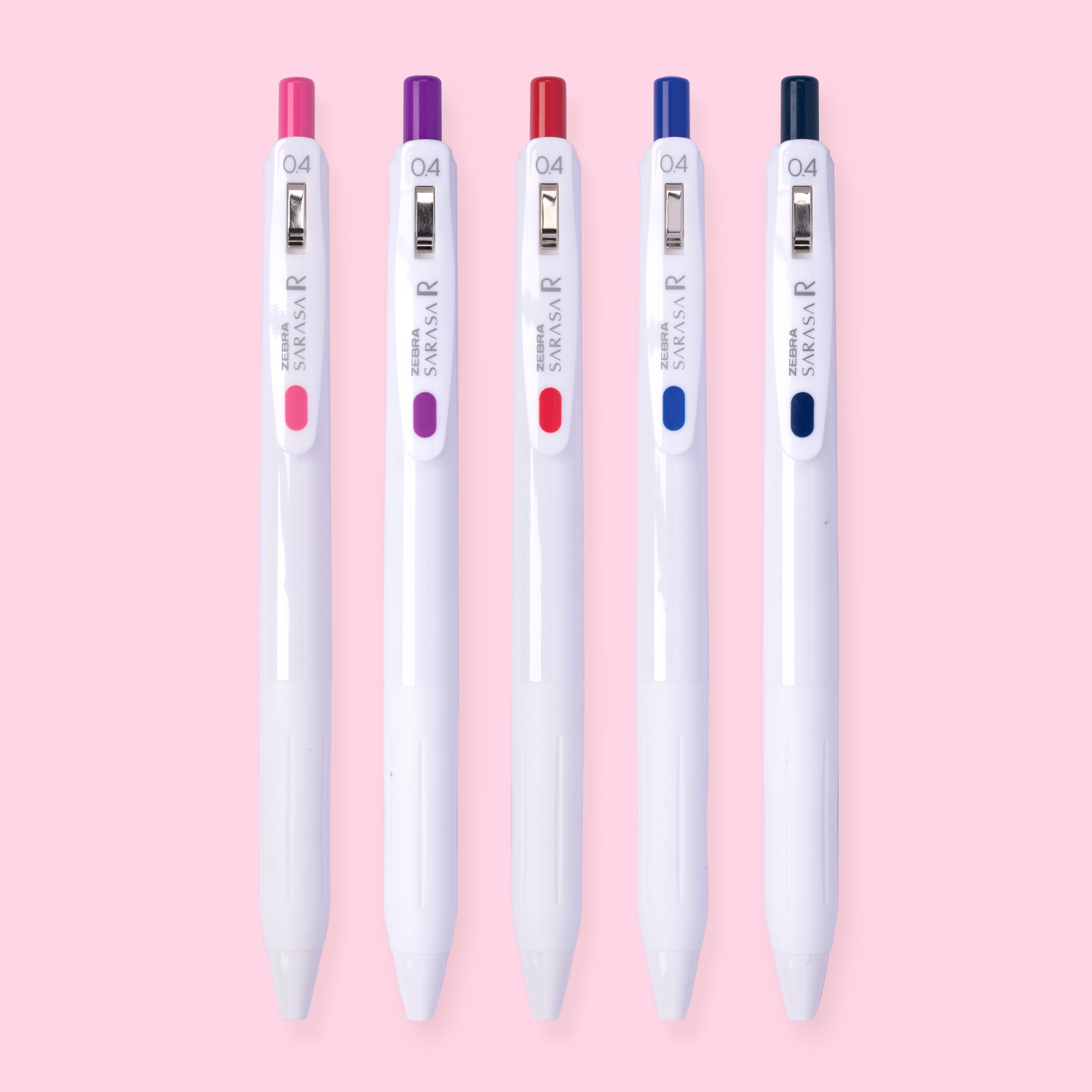 Zebra Sarasa R Limited Edition Gel Ink Pen - 0.4 mm - 5 Color Study Set Languages