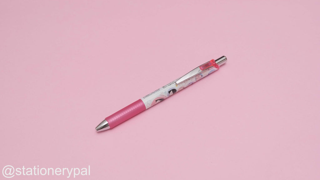 Pentel Energel × Chibi Maruko-chan Limited Edition Gel Pen - 0.5 mm - Pink Body