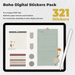321 Boho Digital Stickers Pack - Stationery Pal