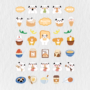 390 Cute Digital Daily Stickers Pack - Stationery Pal