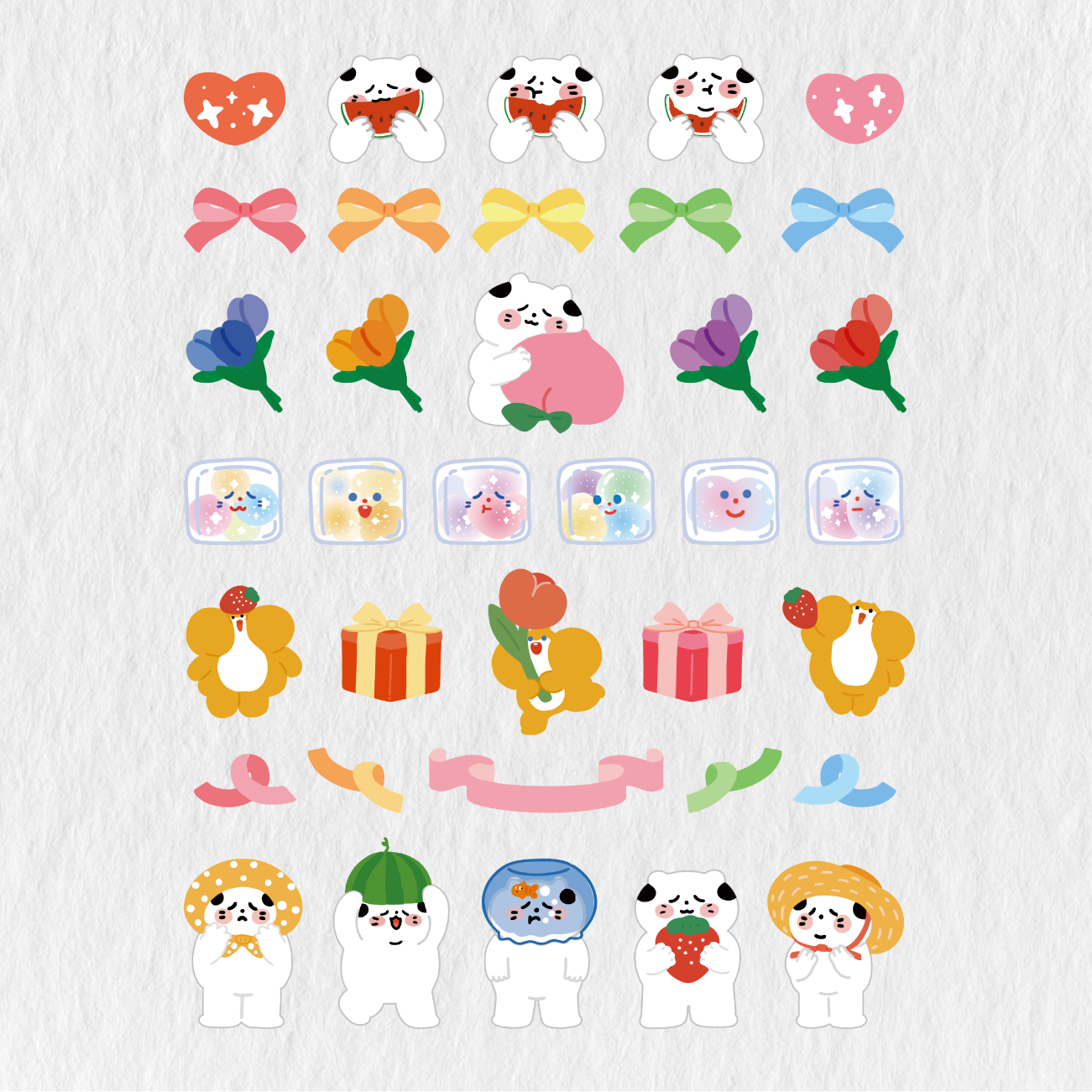 390 Cute Digital Daily Stickers Pack - Stationery Pal