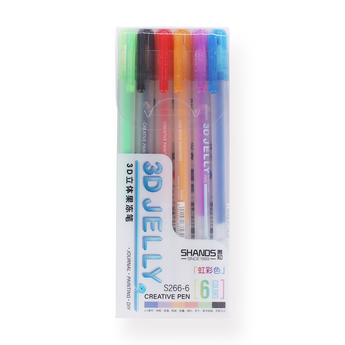 3D Jelly Pen - Set of 6 - Stationery Pal